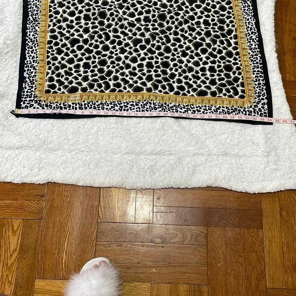 Gianni Versace Black and yellow Silk Scarf